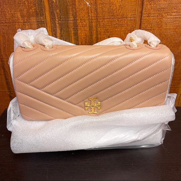 Tory Burch Kira Chevron Crossbody Bag - Pink Moon - Picture 4 of 5